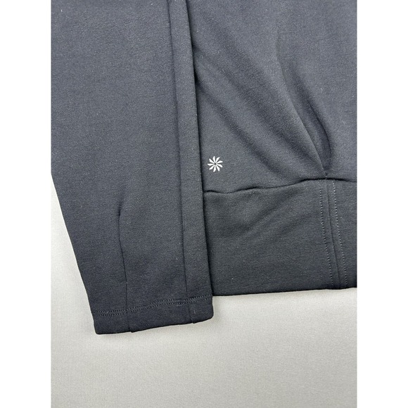 Athleta Women's S Black‎ Pullover Crop Half Zip Sweatshirt - Picture 11 of 13